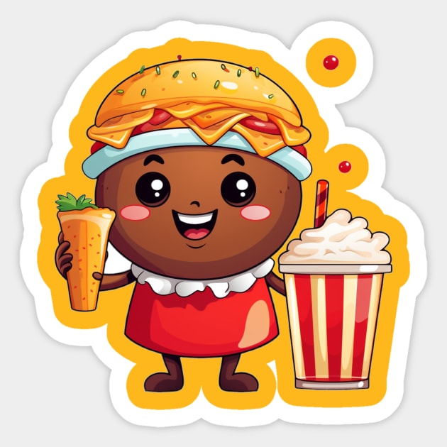 kawaii  junk food T-Shirt cute  funny Sticker by nonagobich